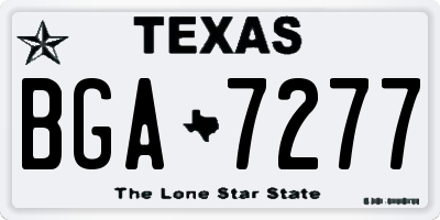TX license plate BGA7277