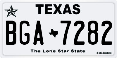 TX license plate BGA7282