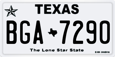 TX license plate BGA7290
