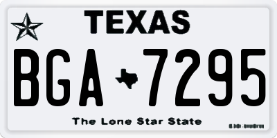 TX license plate BGA7295