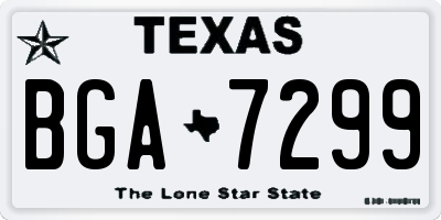 TX license plate BGA7299