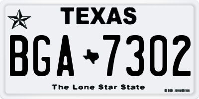 TX license plate BGA7302