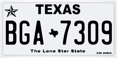 TX license plate BGA7309