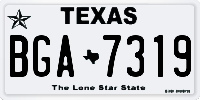 TX license plate BGA7319