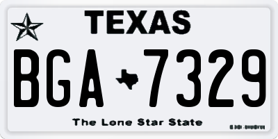 TX license plate BGA7329