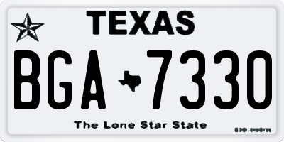 TX license plate BGA7330