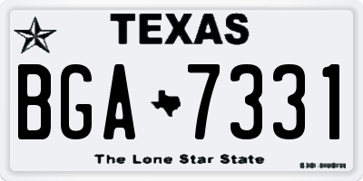 TX license plate BGA7331