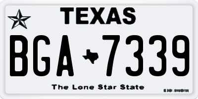 TX license plate BGA7339