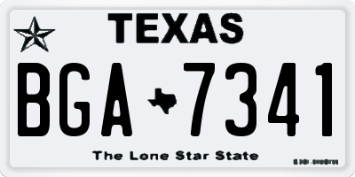 TX license plate BGA7341