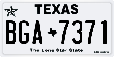 TX license plate BGA7371