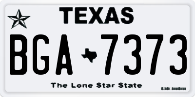 TX license plate BGA7373