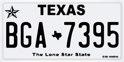 TX license plate BGA7395