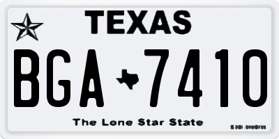 TX license plate BGA7410