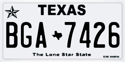 TX license plate BGA7426