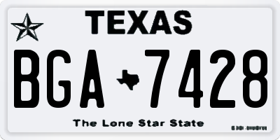 TX license plate BGA7428