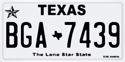 TX license plate BGA7439