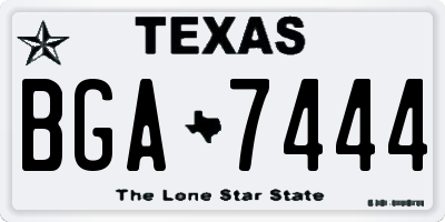 TX license plate BGA7444