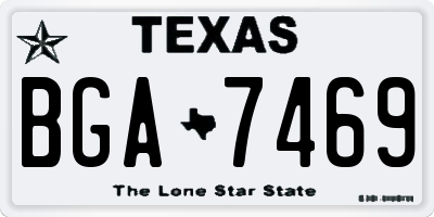 TX license plate BGA7469