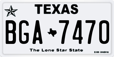 TX license plate BGA7470