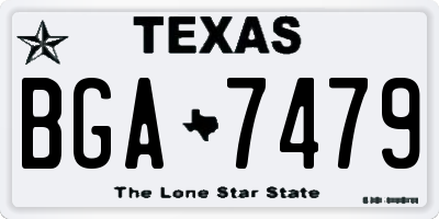 TX license plate BGA7479