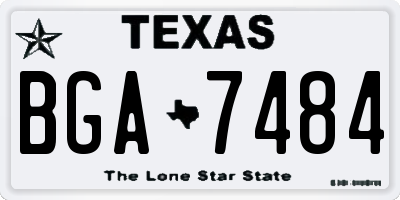TX license plate BGA7484