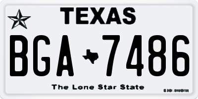TX license plate BGA7486