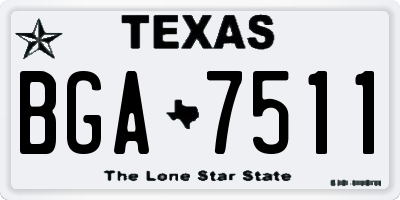 TX license plate BGA7511