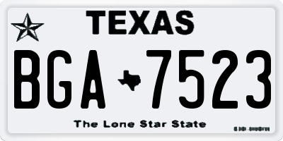 TX license plate BGA7523