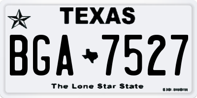 TX license plate BGA7527