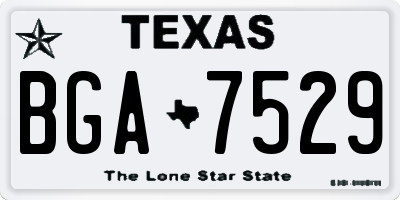 TX license plate BGA7529