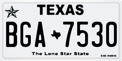 TX license plate BGA7530