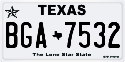 TX license plate BGA7532