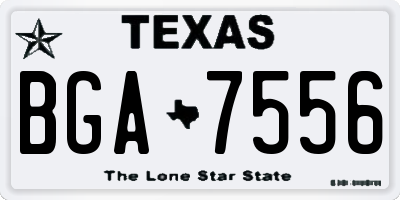 TX license plate BGA7556