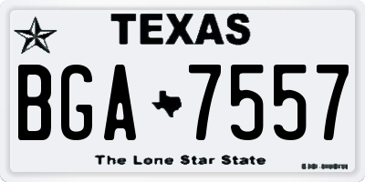 TX license plate BGA7557