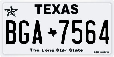 TX license plate BGA7564
