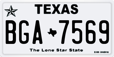 TX license plate BGA7569