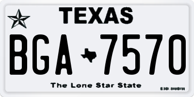 TX license plate BGA7570