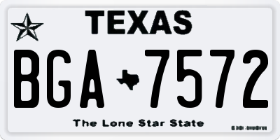 TX license plate BGA7572