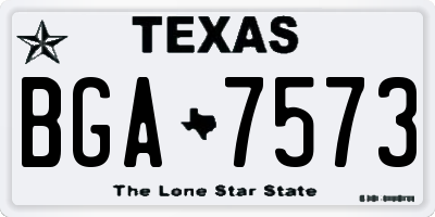 TX license plate BGA7573