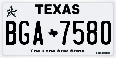 TX license plate BGA7580
