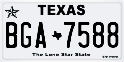 TX license plate BGA7588