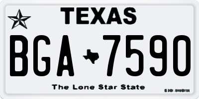 TX license plate BGA7590