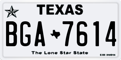 TX license plate BGA7614