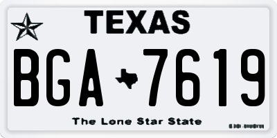 TX license plate BGA7619