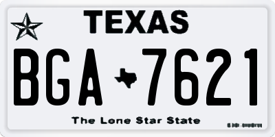 TX license plate BGA7621