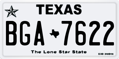 TX license plate BGA7622