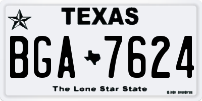TX license plate BGA7624