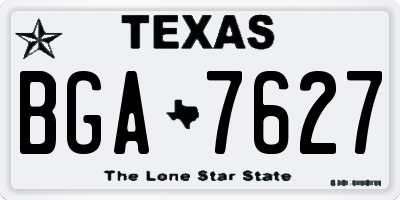 TX license plate BGA7627