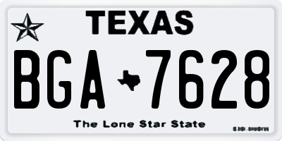 TX license plate BGA7628