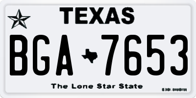 TX license plate BGA7653